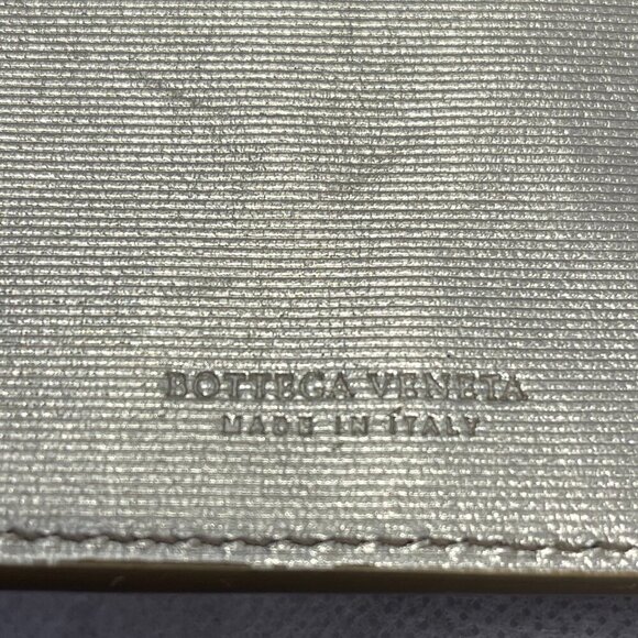 BOTTEGA VENETA Gold Intrecciato Leather Wallet with Coin Pouch - Preowned - Picture 14 of 15